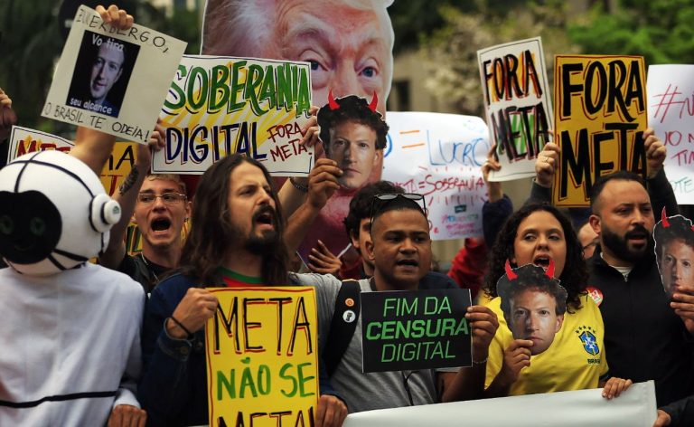 Ato em São Paulo cobra neutralidade da Meta nas eleições